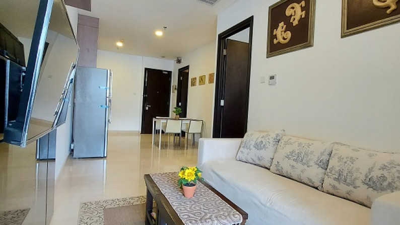 Apartemen di Sudirman Suites, Siap Huni, Lantai 18, Furnished, City View, 2 Bedrooms