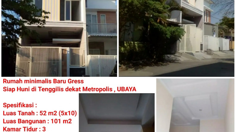 Dijual Rumah 2 lt Siap Huni Strategis di Jl Tenggilis, Surabaya