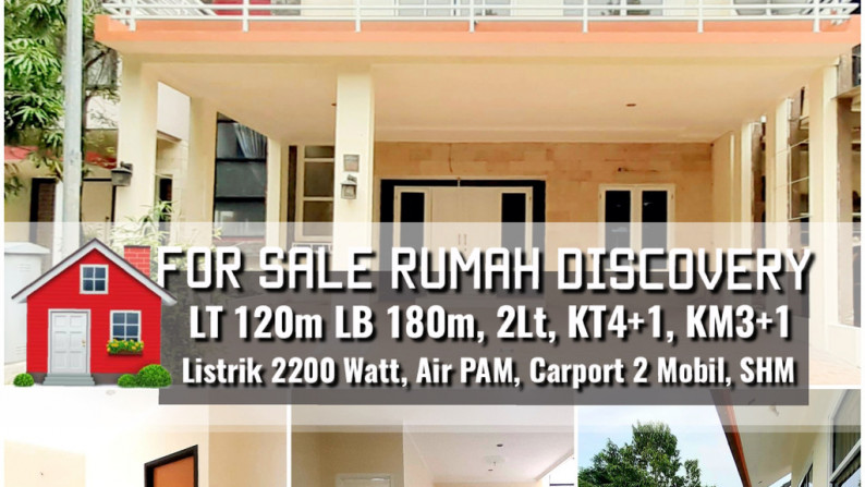 Rumah Cantik Minimalis Luas 120m Harga 3.1M nego di Discovery Sektor IX Bintaro Jaya