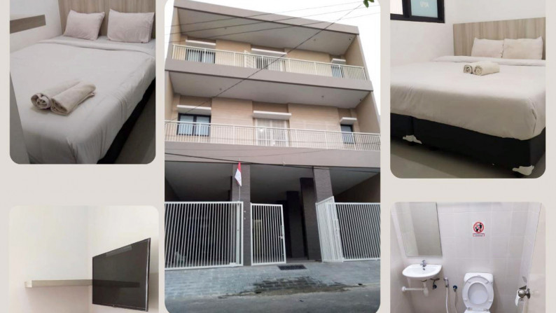 Jual Rumah Kost Exclusive Seperti Hotel, 3.5 Lantai, ada 28 K.Tidur, Full Furnish, Aktif, Siap Huni