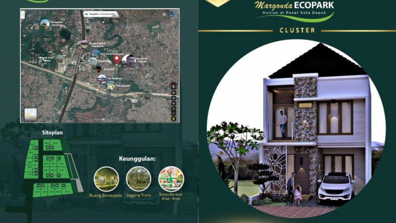 Rumah BARU, Minimalis, dan Lokasi Strategis @Margonda Ecopark, Depok