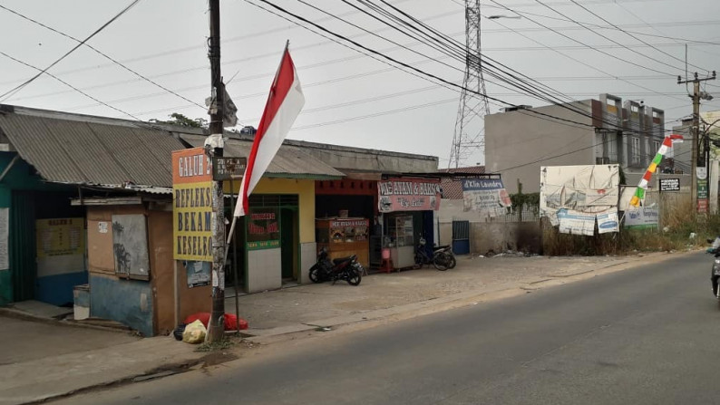 Dijual Kavling Pinggir Jalan Raya dan Terdapat Bangunan  Ruko @Jl Raya Serua, Bojongsari, Depok