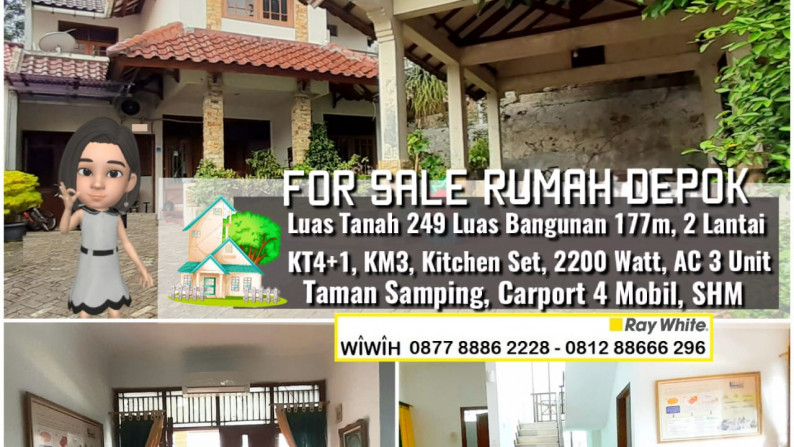 Rumah 2 Lantai di Cimanggis Depok Luas 249m Harga 3M Nego