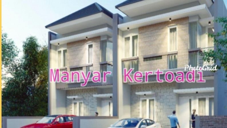 Jual Rumah 2 Lantai, Baru Gress, Minimalis, Row Jalan depan Lebar + Paving, Siap Huni, Bisa untuk Rumah Tinggal/Kantor, ada 2 unit