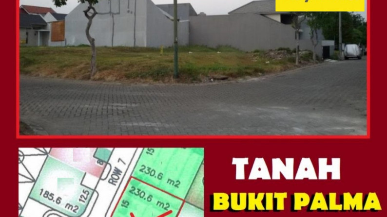 Dijual Tanah di Bukit Palma, Citraland, Surabaya