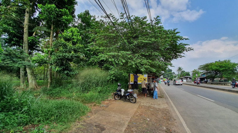 Kavling Pinggir Jalan Raya, Siap Bangun, dan Area Komersil @Jl Raya Parung Bogor (Dekat Tol Semplak)