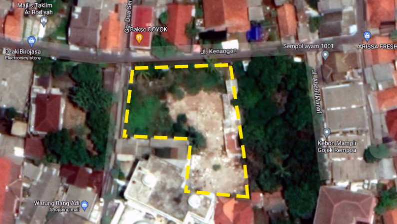 DIJUAL Rumah Tua Hitung Tanah di Jl Kenangan - Rempoa - Ciputat - Tangerang Selatan - Banten