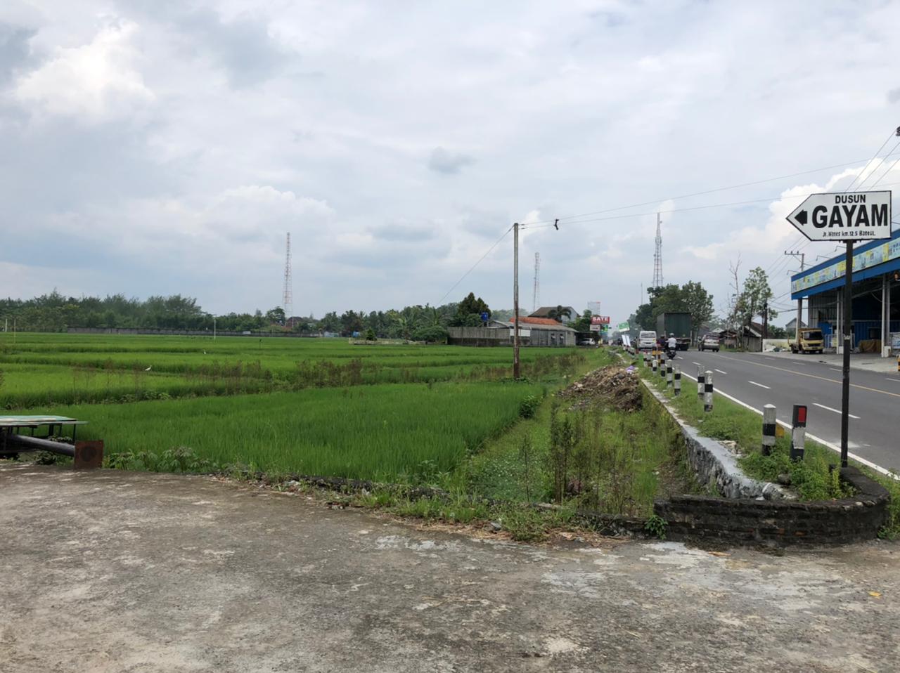 TANAH SAWAH SELUAS 171 METER PERSEGI, DI JL RAYA WATES - YOGYAKARTA KM 12