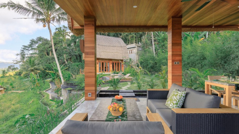 Freehold Villa which is located on the outskirts of a small Balinese Village