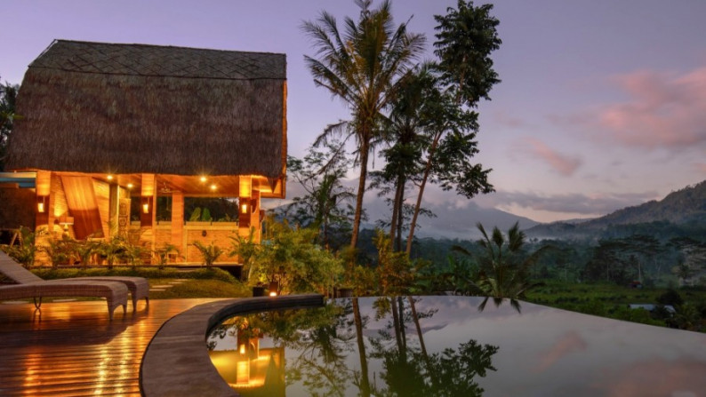 Freehold Villa which is located on the outskirts of a small Balinese Village