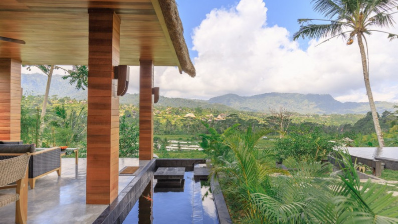 Freehold Villa which is located on the outskirts of a small Balinese Village