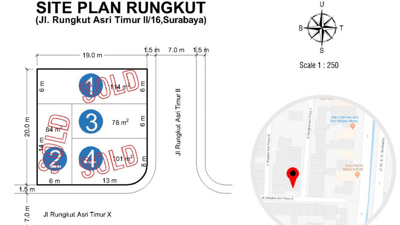 Rumah di Rungkut Asri Timur, Baru Gress, Minimalis, Row Jalan depan Lebar + Paving, Bisa untuk Rumah Tinggal/Kantor