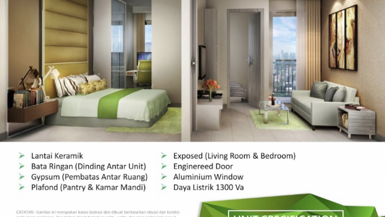 APARTEMEN EMERALD BINTARO BRAND NEW TOWER A LANTAI 21 SUDAH SIAP HUNI #ANN