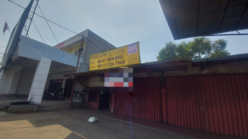 Tanah cinere raya jalan utama lebar muka 15 meter atau 27 meter