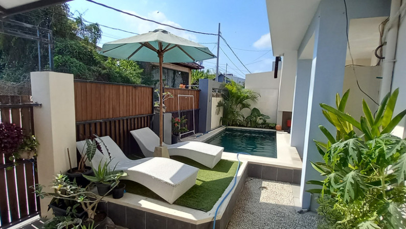 For lease 12 years 3 bedroom pool villa with rice field view at Jantuk Angsa area