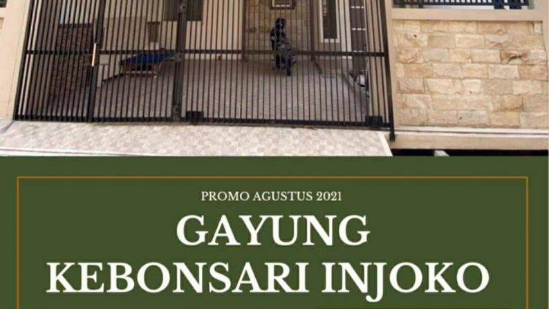 Rumah Baru Gress di Gayung Kebonsari Injoko, 2 Lantai, Minimalis, Bagus, Row Jalan Lebar, SIAP HUNI (ada 2 unit)