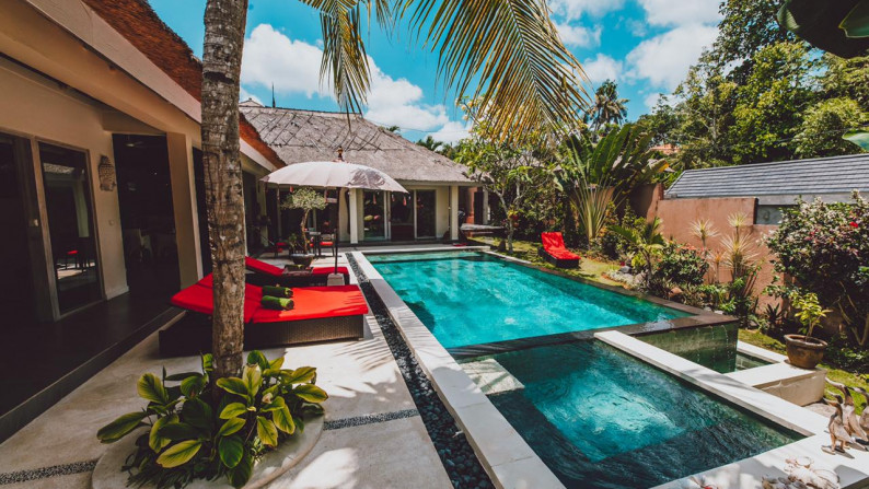 Stunning Three Bedroom Villa on 517sqm Land + Tranquil 1 Bedroom Suites 240m2  in a Chic Boutique Resort 1436m2 only 7 minutes from Canggu Beaches