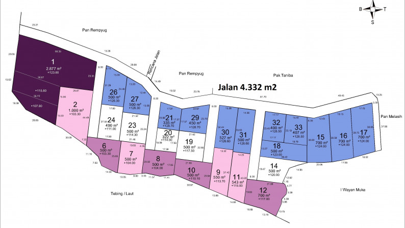 Tanah Kelingking Cliffront, Project 7, Nusa Peninda Bali Luas 712m2