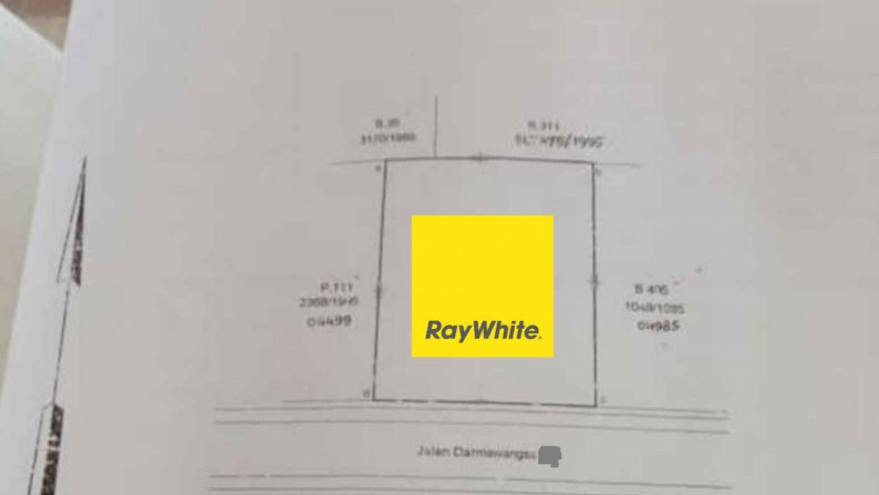 RUMAH DI DHARMAWANGSA X, KEBAYORAN BARU, BENTUK TANAH KOTAK, JALAN 2 ARAH, LEBAR DEPAN 23 METER, SHM