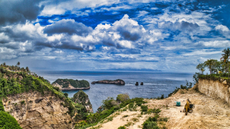 Nusa Penida Bali, Atuh Los Tebing, tanah kavling siap bangun view laut raja lima