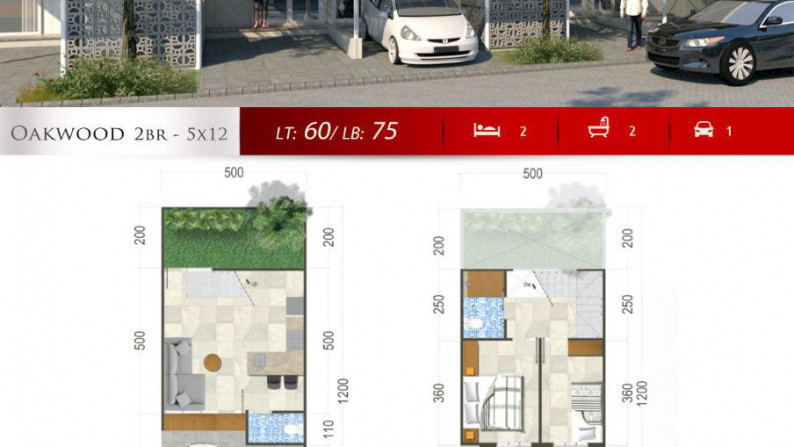 Rumah di Royal Residence Clus Oakwood, 2 Lantai, Baru Gress, Minimalis