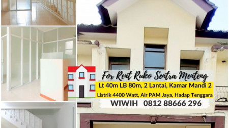 Ruko 2 Lantai di Kawasan Sentra Menteng Bintaro Harga 80 Jt/Thn Nego