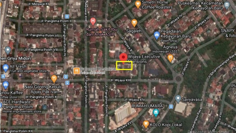 Dijual Gedung Apartemen Wijaya Executive Mansion Kebayoran Baru