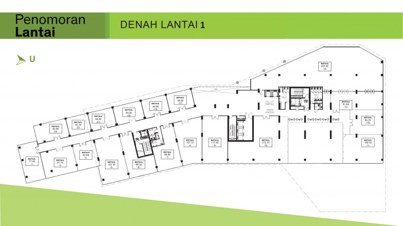 Area Komersil Strategis di Apartemen Tamansari Bintaro Mansion, Pondok Aren