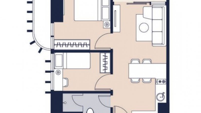 Apartemen  Mewah Antasari Place Type 2BR Luas 65.10m2 Harga 2.7M Nego