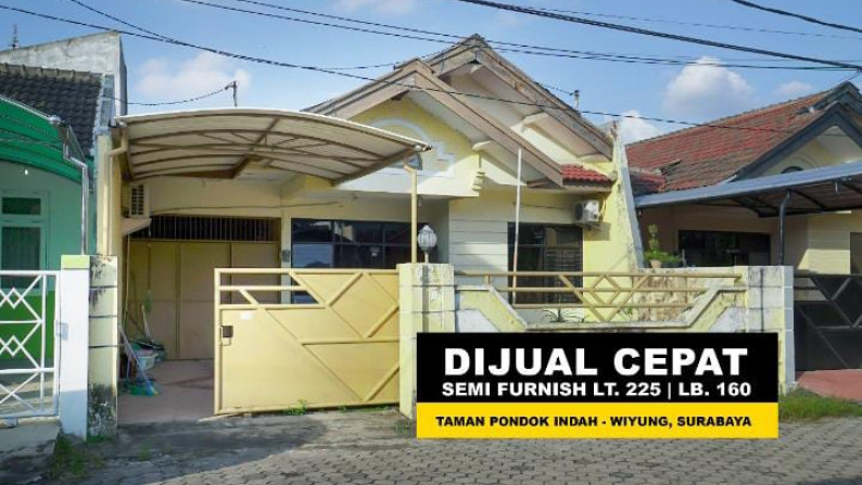 Cepat Rumah Semi Furnish di Taman Pondok Indah Wiyung, Surabaya