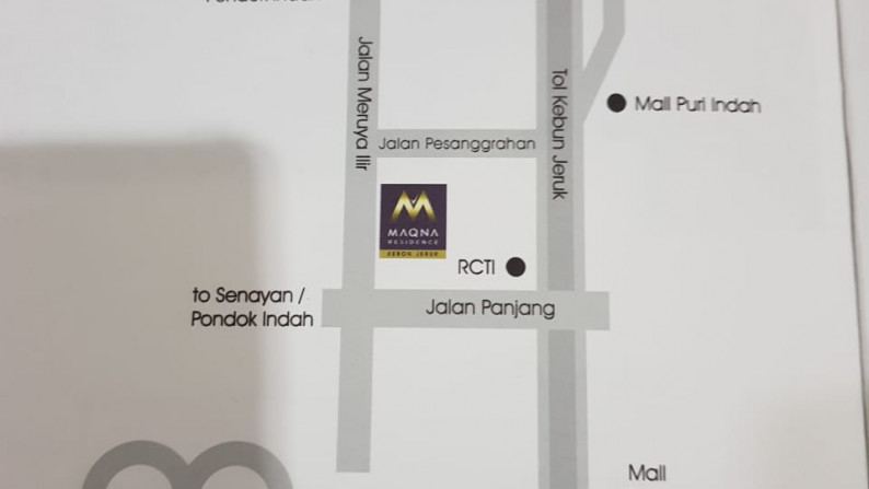 Dijual  New 2 BR unit @ MAGNA Apartment - Meruya Raya Ilir - Business Park -  Jakarta Barat