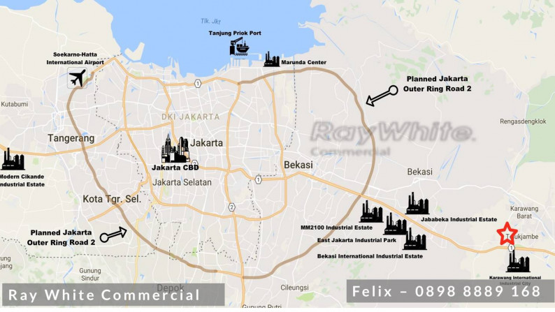 Kavling Komersial 22899 meter Karawang Barat Interchange Strategis Dekat Pintu Tol Karawang Barat