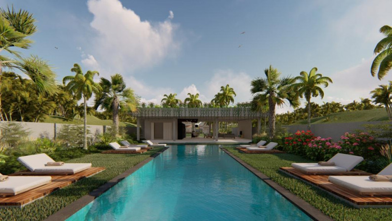 Freehold 6 bedroom beach villa at Perkutatan Beach Bali.