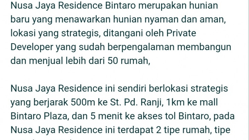 Rumah daru,siap huni ,lokasi oke di Pondok Ranji