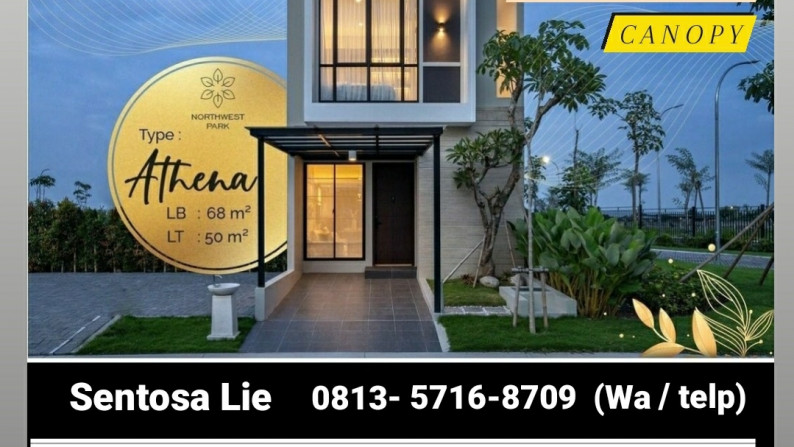 Dijual Rumah Baru North West Park Citraland Surabaya 880 juta - SMART Home - Full Furnished - GRATIS Insentif PPN, BPHTB, Biaya KPR, AJB