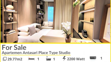 Apartemen  Mewah Antasari Place Type Studio Luas 29.77m2 Harga 1,605M Nego