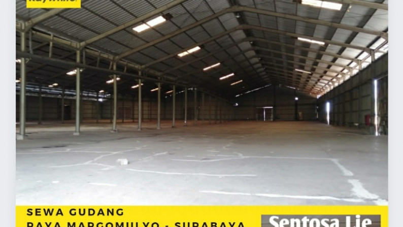 Sewa Gudang Raya Margomulyo Surabaya - LUAS - STRATEGIS Nol Jalan RAYA