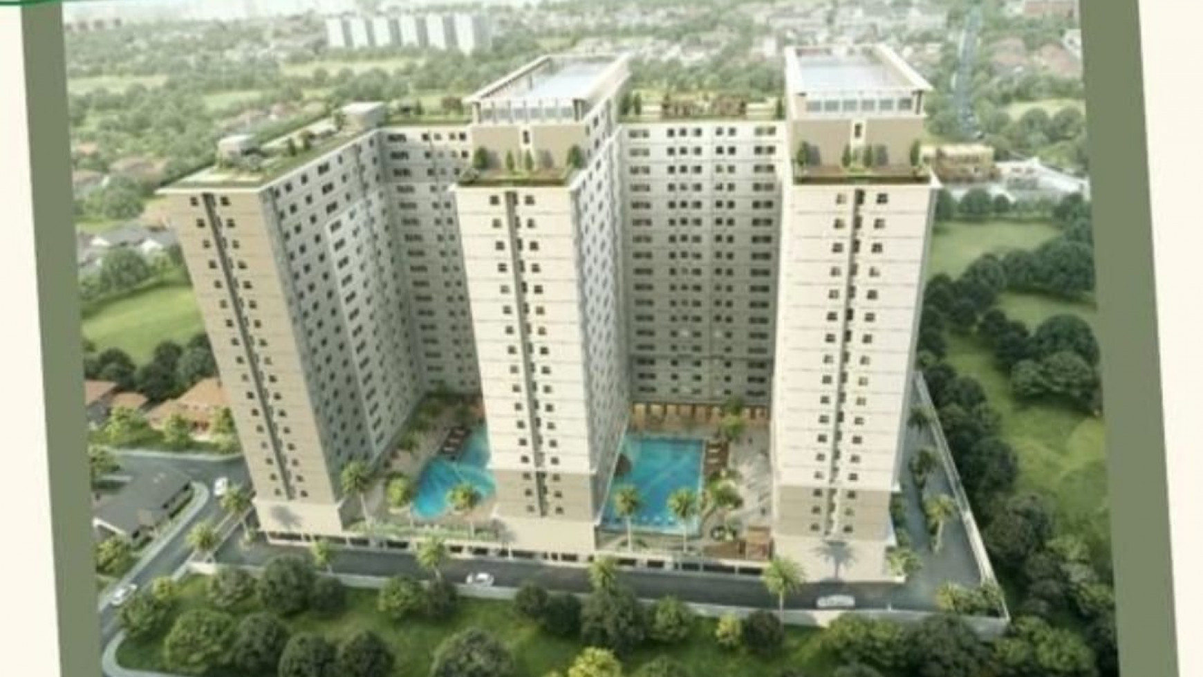 Apartemen View Kolam renang