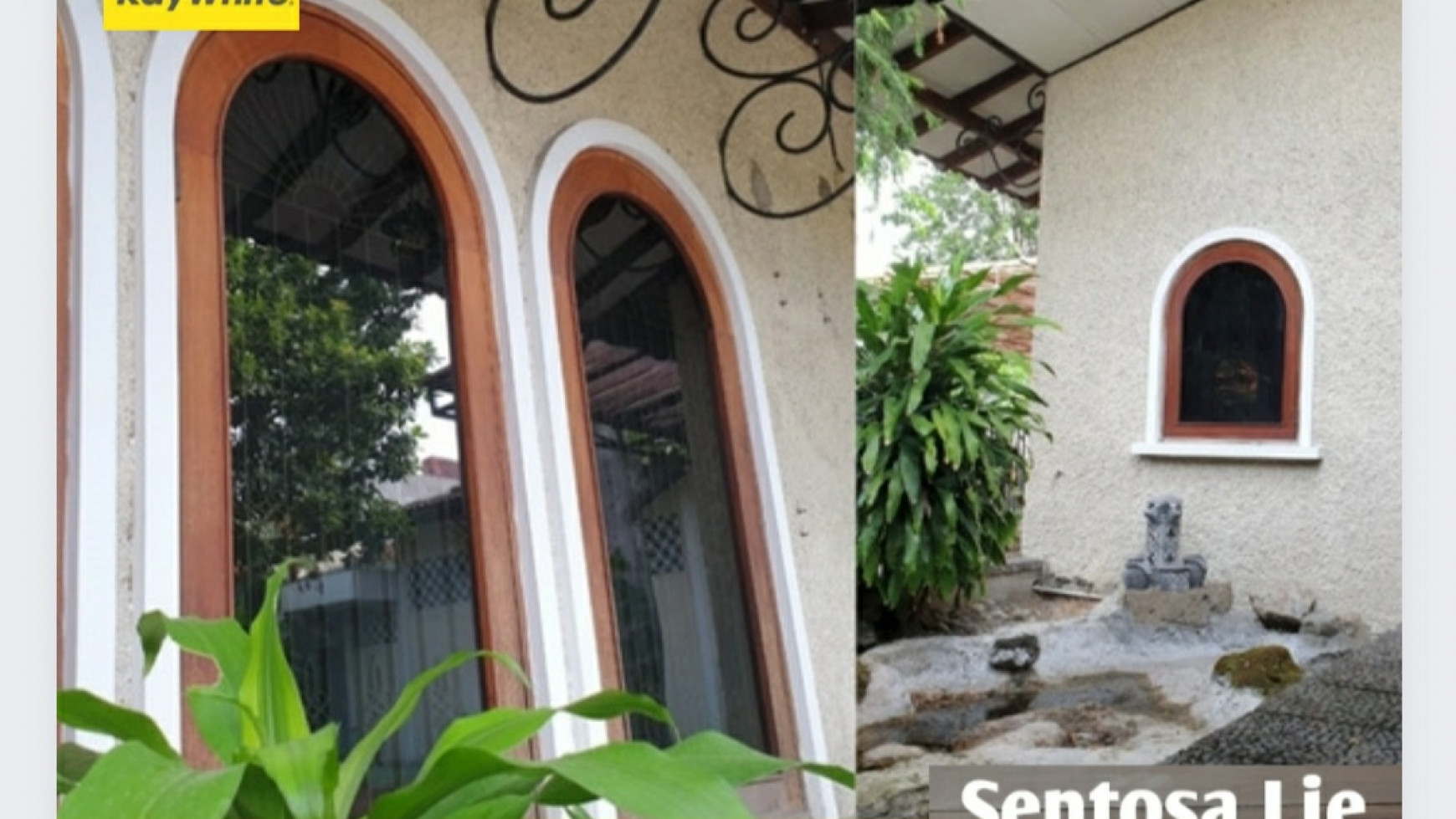 Jual / Sewa Rumah Taman Jemursari Selatan - Wonocolo- Surabaya - Unik Bergaya SPANYOL - Halaman LUAS