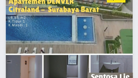 MURAH Apartemen Denver Citraland Surabaya Type 1 Bedroom BONUS 2 unit AC STRATEGIS dekat Universitas Ciputra