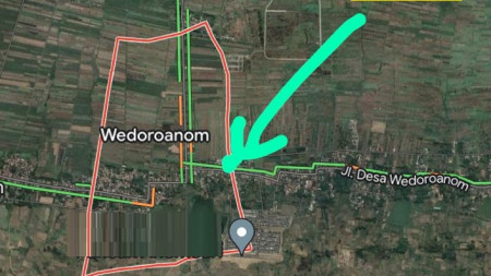 Tanah SHM di Nol Jalan Raya Desa Wedoroanom, Gresik