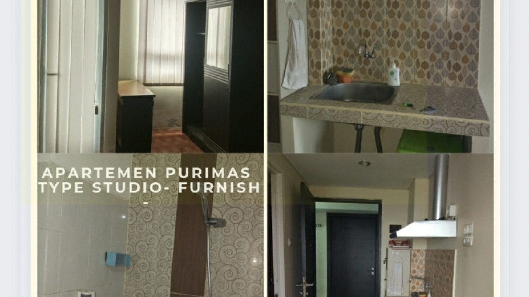 Dijual Apartemen Puri Mas - Gunung Anyar - Surabaya - Type Studio Full Furnished dkt MERR