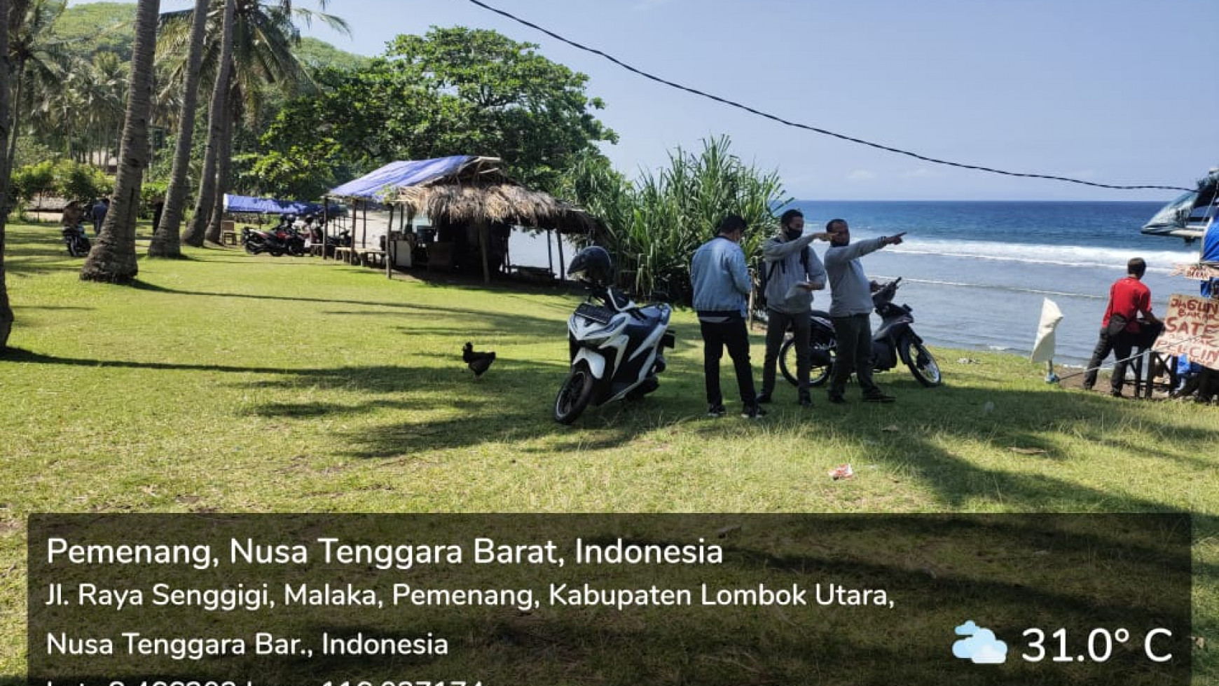 Kavling Pinggir pantai  untuk bangun Hotel/Resort  .di Lombok.