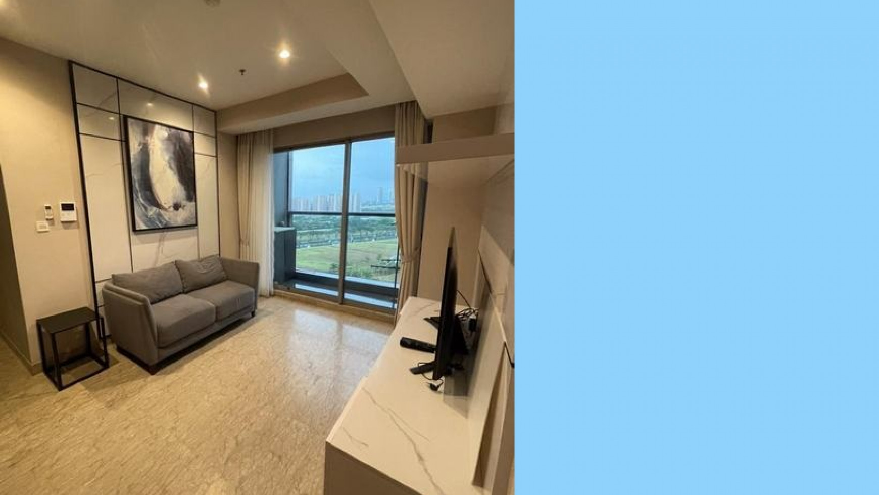 dijual apartemen furnish tinggal bawa koper siap huni, the branz bsd city, strategis dekat aeon moll