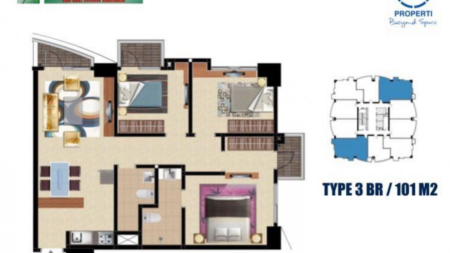 DISEWAKAN APARTEMEN MEWAH PALADIAN PARK KELAPA GADING JAKARTA UTARA