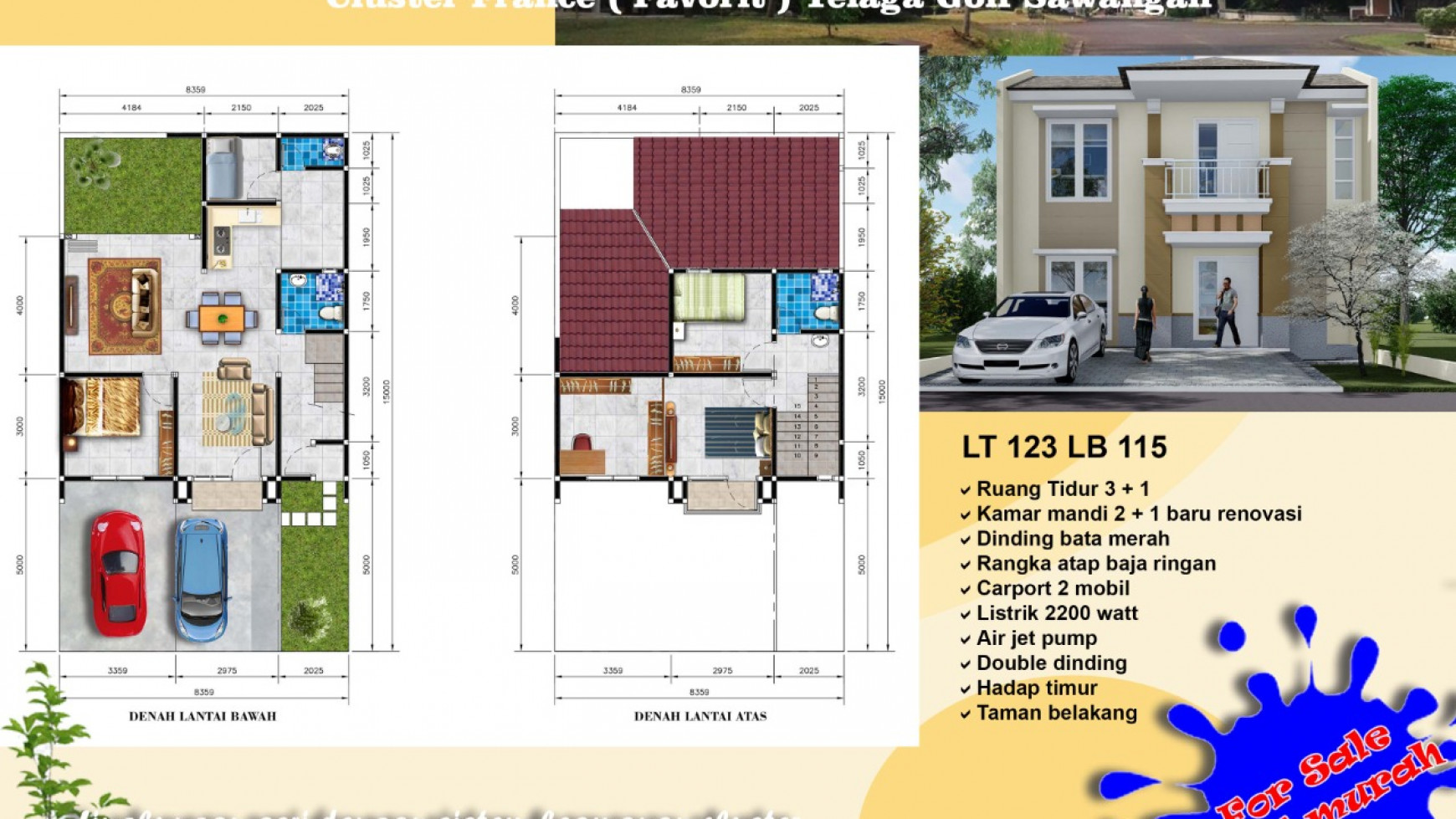 Rumah Baru dalam Cluster Premium @Telaga Golf, Sawangan