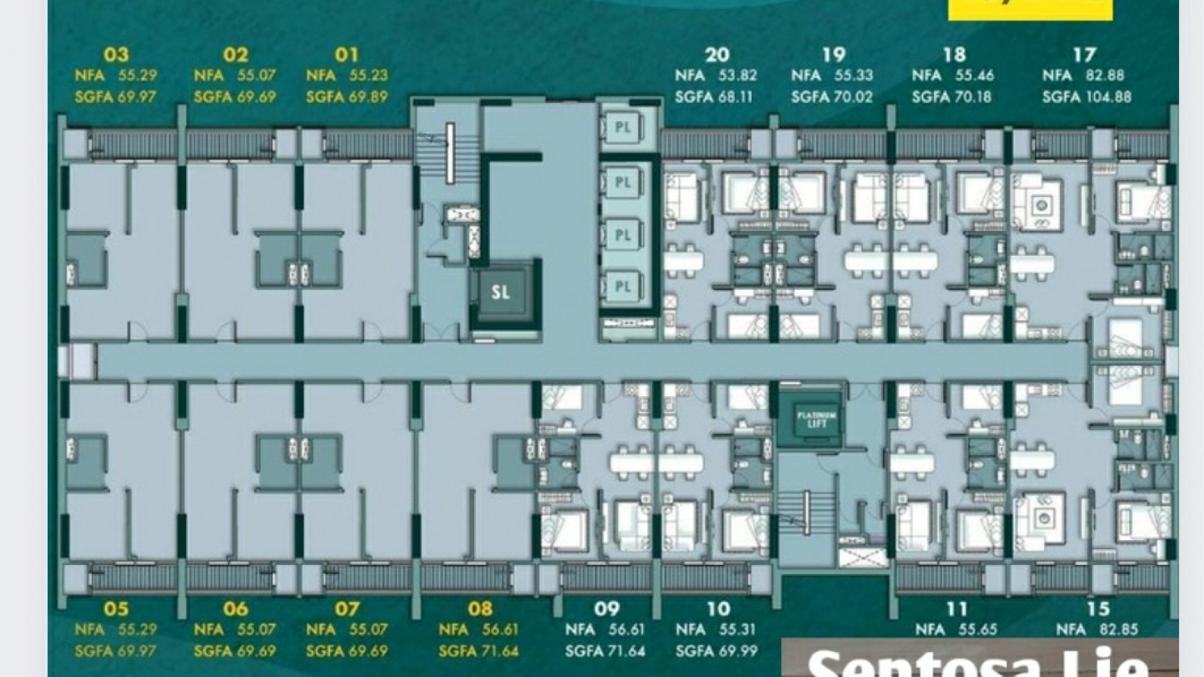 Jual / Sewa Apartemen Sky Residence- 2 Bedroom -Akses Ciputra World Mall Surabaya