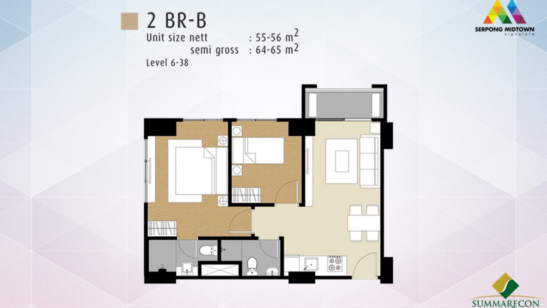 Disewa Apartemen M-Town Gading Serpong Type 2 BR, Siap huni.