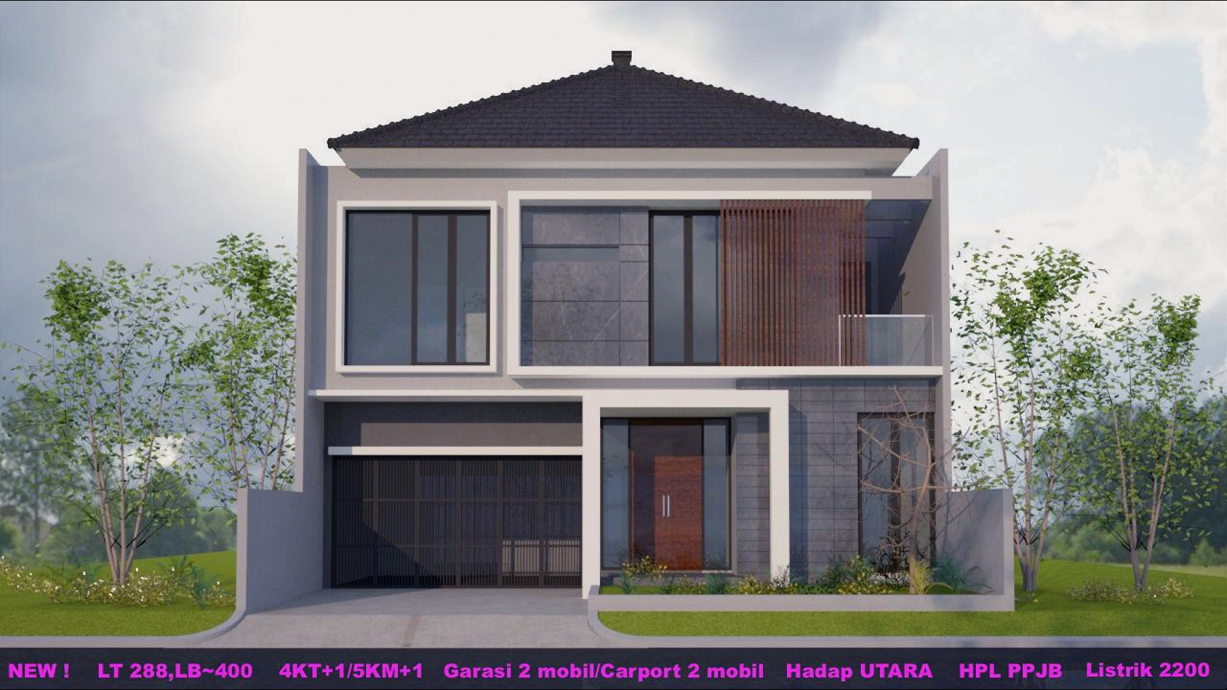 Rumah Raffles Garden Citraland Baru Mewah Modern Design Surabaya Barat