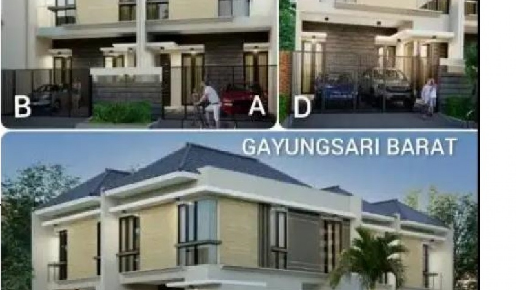 Rumah 2 lantai di Gayungsari Barat, Surabaya